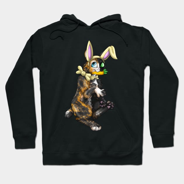 Bobtail BunnyCat: Chimera (Yellow) Hoodie by spyroid101